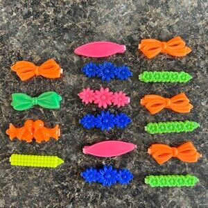 Classic Goody Vintage 2000s 1990s Y2K Hair Barrettes Multi Bright Neon Colors 16